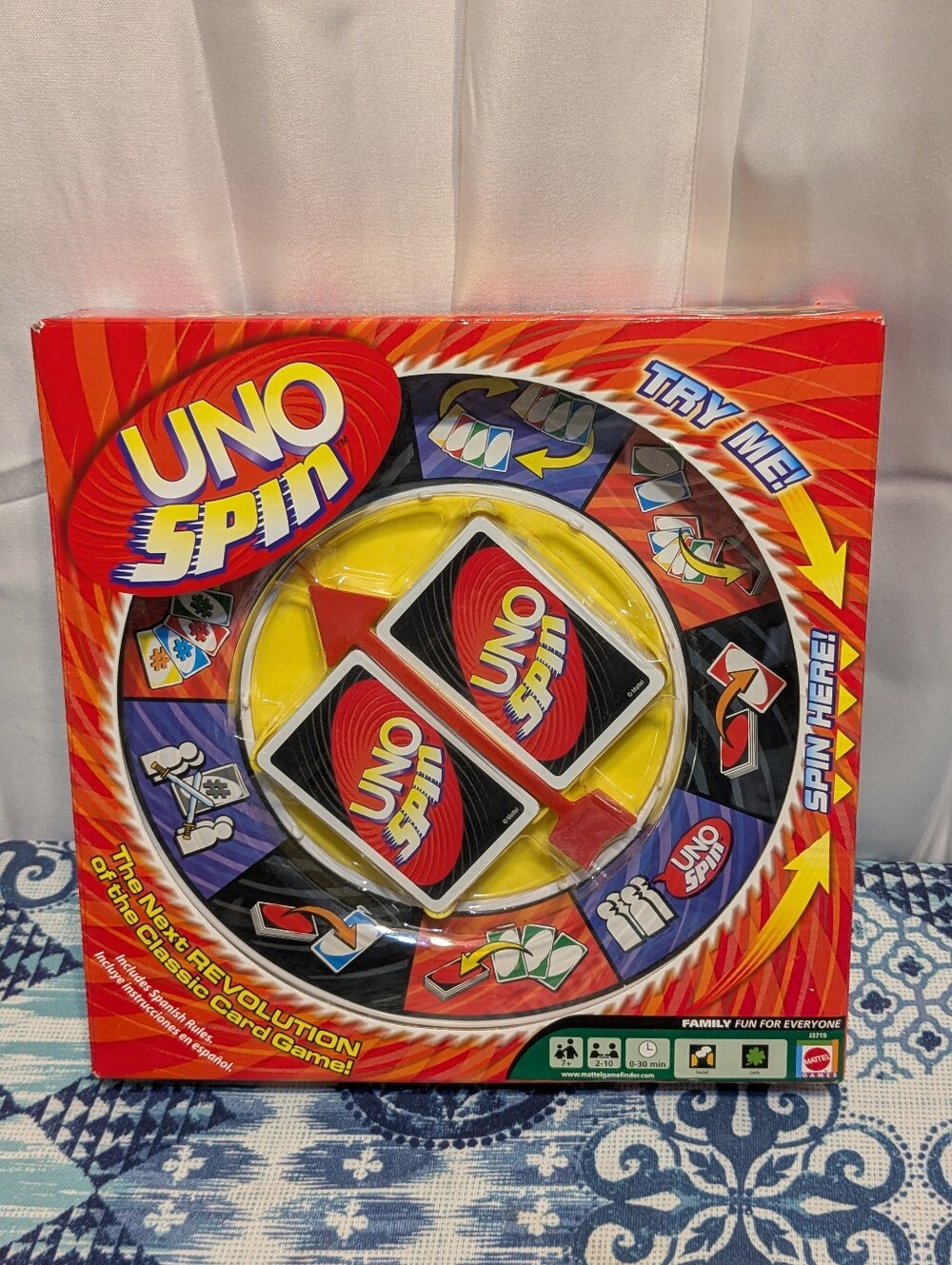 NEW SEALED Uno Spin Game Next Revolution Mattel 2005 Family Board Game Card Game